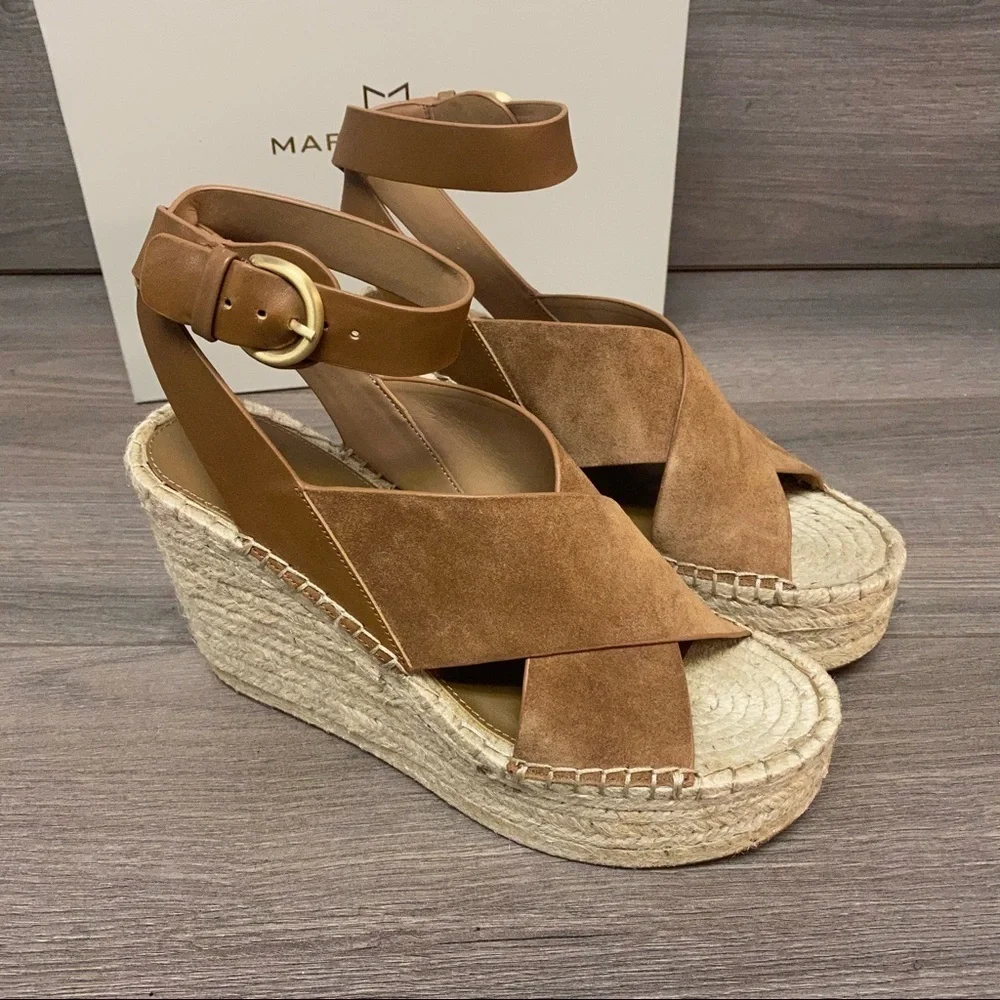 Marc Fisher | Abacia Natural Multi Suede Wedges